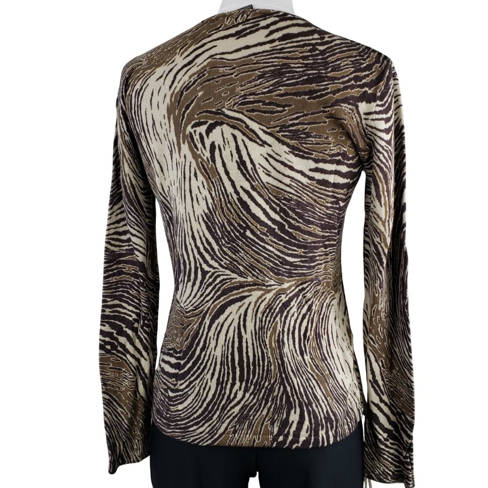 Ellen Tracy Vintage Animal Print Pullover Sweater S Great Condition - Picture 4 of 6